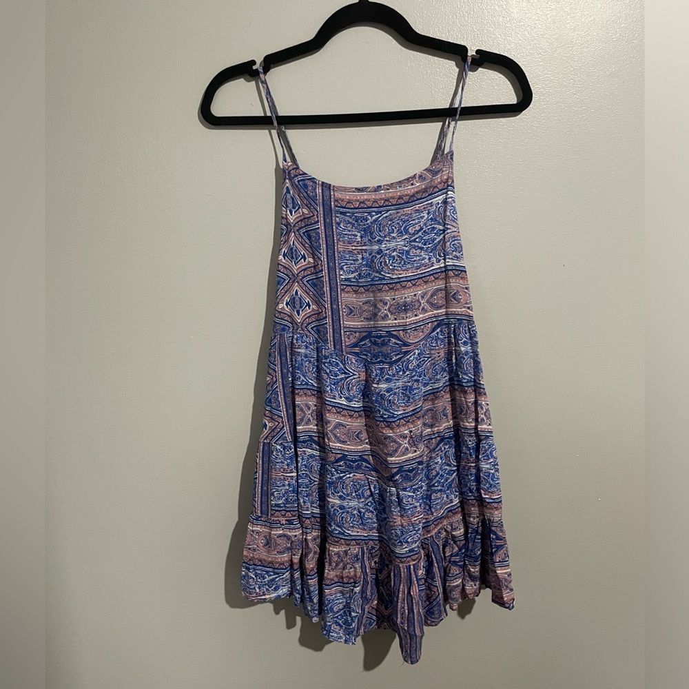 Umgee Blue and Pink Strappy Dress